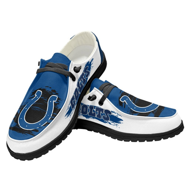 Women's Indianapolis Colts Loafers Lace Up Shoes 002 (Pls check description for details)
